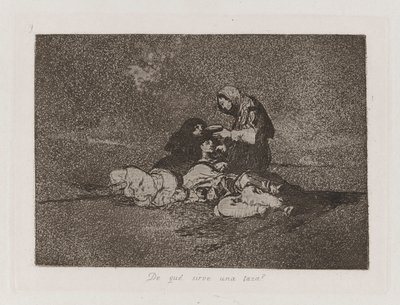 À quoi sert une tasse?, Planche 59 de Los desastres de la guerra - Francisco de Goya
