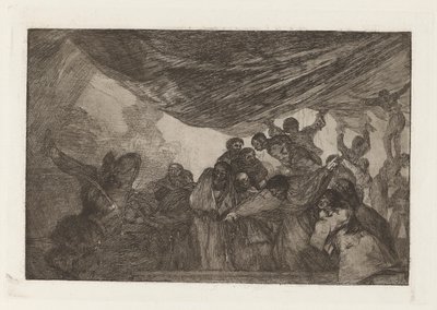 Disparate claro (Folie claire), également connu sous le nom de Sin recomendarse a Dios ni al diablo (Sans se recommander ni à Dieu ni au diable), de la série Los disparates (Les proverbes) - Francisco de Goya