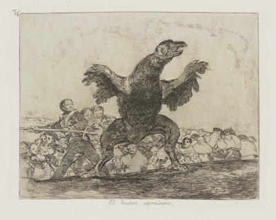 Le vautour carnivore, pl. 76 de la série Les désastres de la guerre - Francisco de Goya