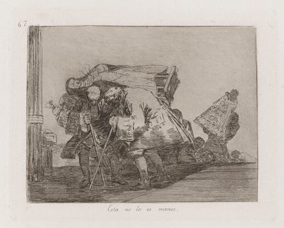 Esta no lo es menos, Planche 67 de Los desastres de la guerra - Francisco de Goya