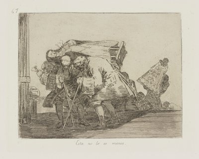 Esta no lo es menos, pl. 67 de la série Los desastres de la guerra - Francisco de Goya