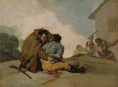 Frère Pedro lie El Maragato avec une corde, vers 1806 - Francisco de Goya