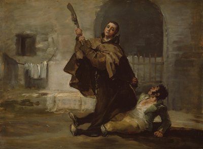 Frère Pedro Frappe El Maragato avec la Crosse du Fusil, vers 1806 - Francisco de Goya