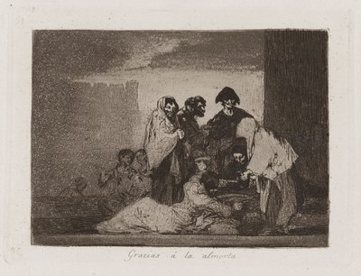 Gracias à la almorta (Merci au millet), Planche 51 de Los desastres de la guerra (Les désastres de la guerre) - Francisco de Goya