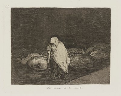 Les lits de la mort, Planche 62 de la série Les désastres de la guerre - Francisco de Goya