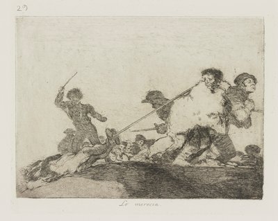 Il le méritait, Planche 29 de la série Les désastres de la guerre - Francisco de Goya