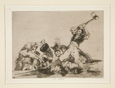 Lo mismo, pl. 3 de Los desastres de la guerra - Francisco de Goya