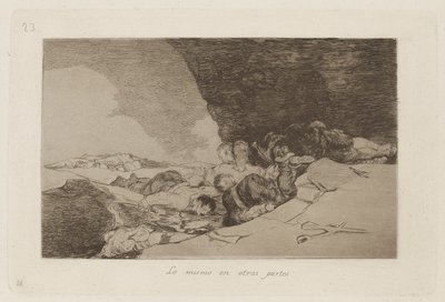 Lo mismo en otras partes, Planche 23 de Los desastres de la guerra - Francisco de Goya