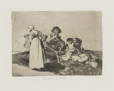 Le pire est de mendier, pl. 55 de la série Les désastres de la guerre - Francisco de Goya