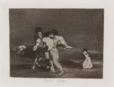Madre infeliz! (Mère malheureuse!), Planche 50 de Los desastres de la guerra (Les Désastres de la guerre) - Francisco de Goya