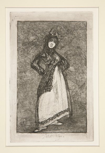 Maja (avec un fond sombre) - Francisco de Goya