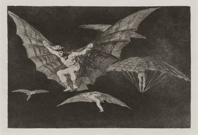Modo de volar (Une manière de voler), aussi connu sous le nom de Donde hay ganas hay maña (Où il y a une volonté, il y a un moyen) - Francisco de Goya