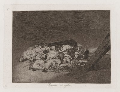 Muertos recogidos (Récolte des morts), planche 63 de Los desastres de la guerra (Les désastres de la guerre) - Francisco de Goya