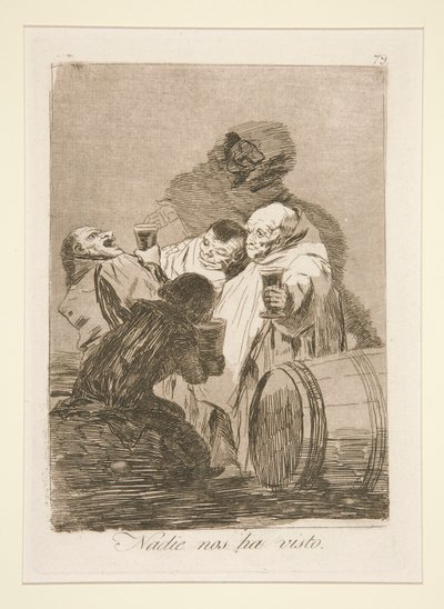 Personne ne nous a vus (pl. 79 de la série Los caprichos) - Francisco de Goya