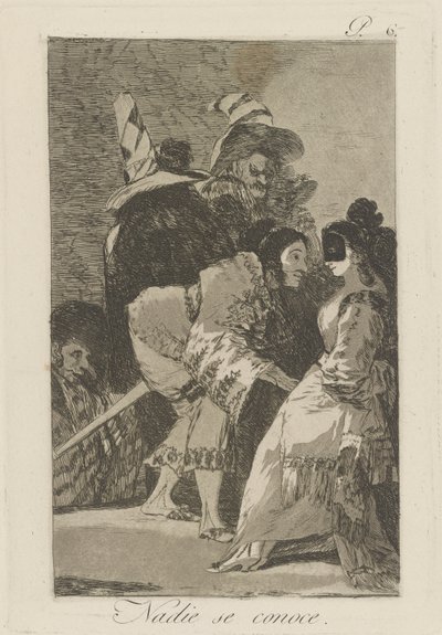 Nadie se conoce, pl. 6 de la série Los caprichos - Francisco de Goya