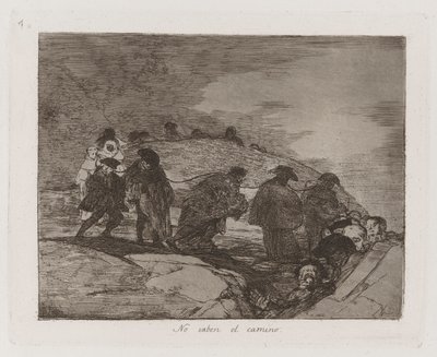 Ils ne connaissent pas le chemin, Planche 70 de Los desastres de la guerra - Francisco de Goya