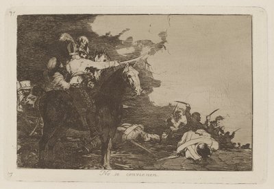 No se convienen, Planche 17 de Los desastres de la guerra - Francisco de Goya