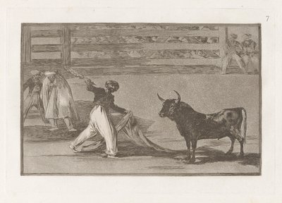Origine des harpons ou banderilles, Planche 7 de La tauromachie - Francisco de Goya