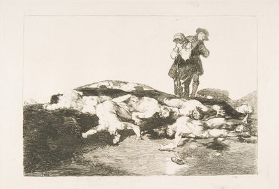 Planche 18 des Désastres de la guerre Los Desastres de la Guerra : Enterrez-les et restez silencieux..., 1810 - Francisco de Goya
