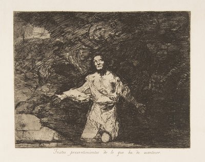 Planche 1 des Désastres de la guerre Los Desastres de la Guerra : Triste..., vers 1815 publié 1863 - Francisco de Goya