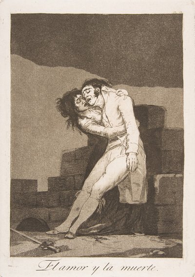 Planche 10 de Los Caprichos : Amour et mort, 1799 - Francisco de Goya