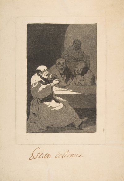 Planche 13 de Los Caprichos: Ils sont chauds, 1797-98 - Francisco de Goya