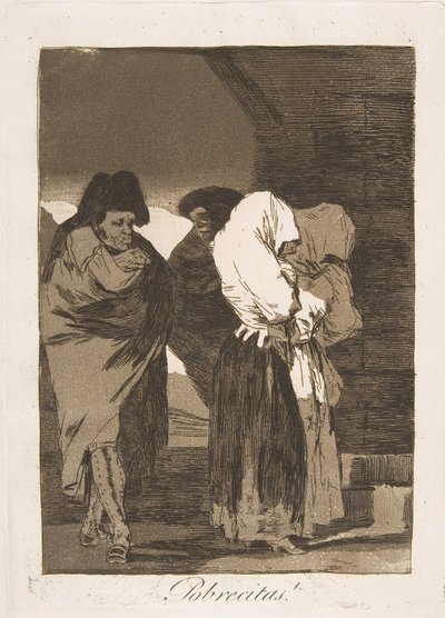 Planche 22 des Caprices : Pauvres petites filles ! Pobrecitas!, 1799 - Francisco de Goya