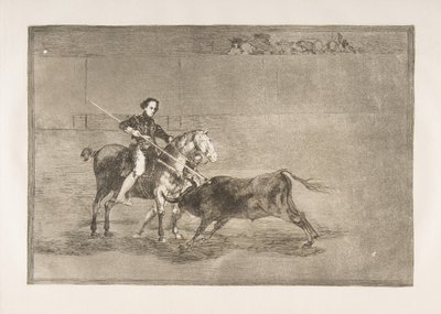 Planche 22 de la Tauromachie : Courage viril de la célèbre Pajuelera dans [l
