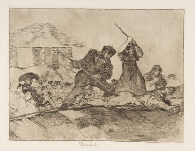 Planche 28 des Désastres de la guerre Los Desastres de la Guerra : Rabbl..., 1810 publié en 1863 - Francisco de Goya