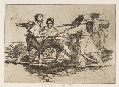 Planche 2 de Les désastres de la guerre : Droite, 1810 publié 1863 - Francisco de Goya
