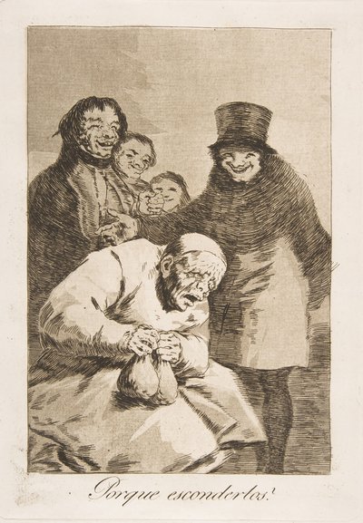 Planche 30 de Los Caprichos : Pourquoi les cacher, 1799 - Francisco de Goya