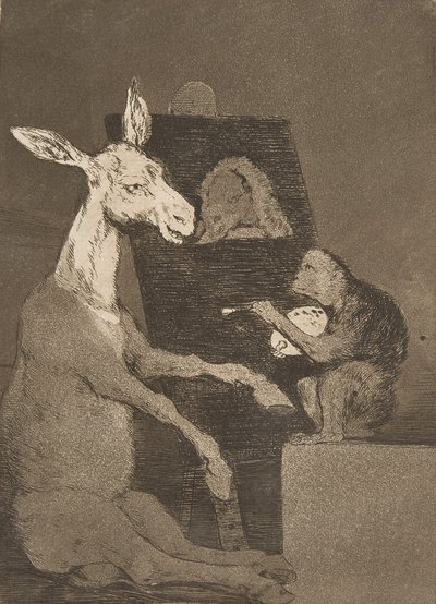 Planche 41 de Los Caprichos : Ni plus ni moins, 1799 - Francisco de Goya