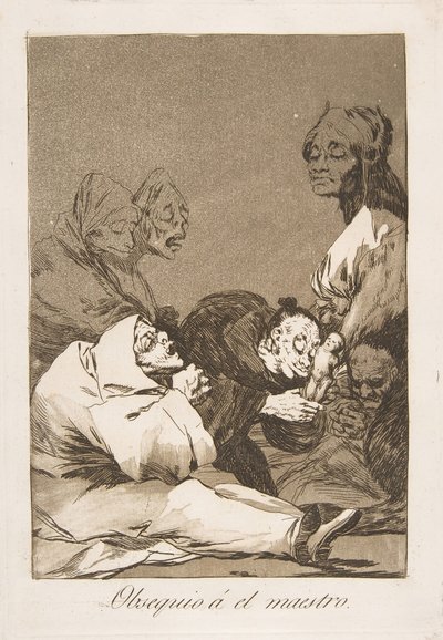 Planche 47 de Los Caprichos: Un cadeau pour le maître - Francisco de Goya