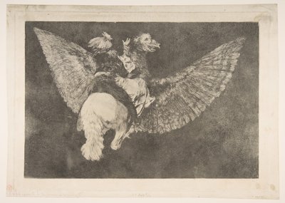 Planche 5 des Disparates : Folie volante - Francisco de Goya