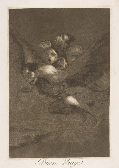 Planche 64 de Los Caprichos: Bon voyage, 1799 - Francisco de Goya