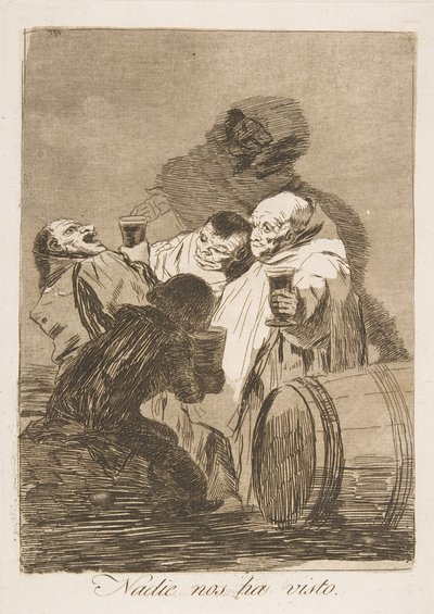 Planche 79 des Caprices : Personne ne nous a vus, 1799 - Francisco de Goya
