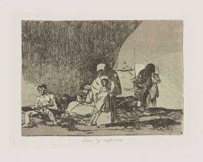 Sanos y enfermos., pl. 57 de la série Los desastres de la guerra - Francisco de Goya