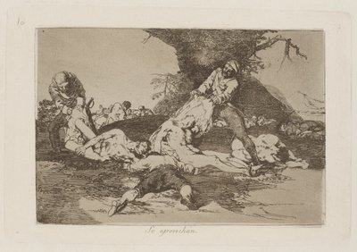 Se aprovechan (Ils en profitent), pl. 16 de la série Los desastres de la guerra - Francisco de Goya