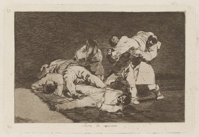 Ser? lo mismo (Ce sera pareil), Planche 21 de Los desastres de la guerra (Les Désastres de la guerre) - Francisco de Goya