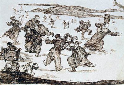 Patineurs, entre 1812 et 1823 - Francisco de Goya