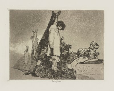 Tampoco. (Pas [dans ce cas] non plus.), pl. 36 de la série Los desastres de la guerra (Les Désastres de la guerre) - Francisco de Goya