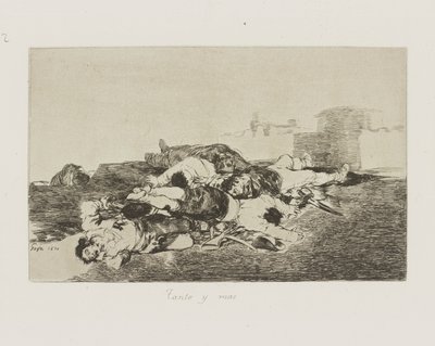 Tanto y más. (Encore pire.), pl. 22 de la série Los desastres de la guerra (Les désastres de la guerre) - Francisco de Goya