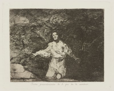 Tristes pressentiments de ce qui va arriver, pl. 1 de la série Les désastres de la guerre - Francisco de Goya