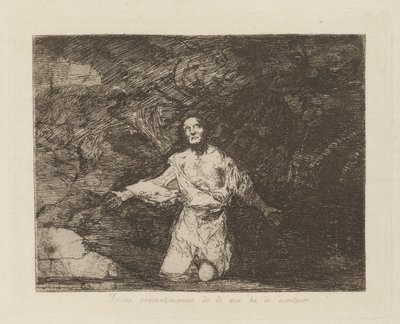 Tristes pressentiments de ce qui va arriver, pl. 1 de la série Les désastres de la guerre - Francisco de Goya