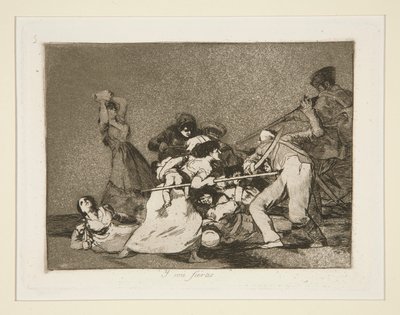 Et ils sont comme des bêtes sauvages, pl. 5 de Los desastres de la guerra - Francisco de Goya