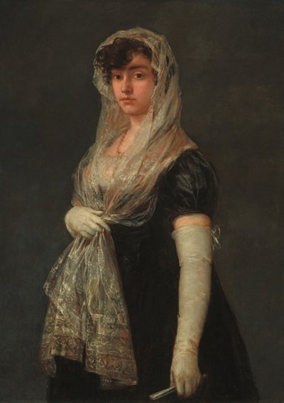 Jeune femme portant une mantille et une basquina, c. 1800-1805 - Francisco de Goya