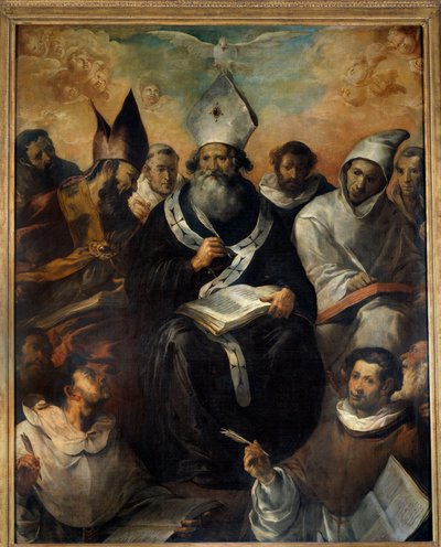 Saint Basile dictant sa doctrine - Francisco Herrera