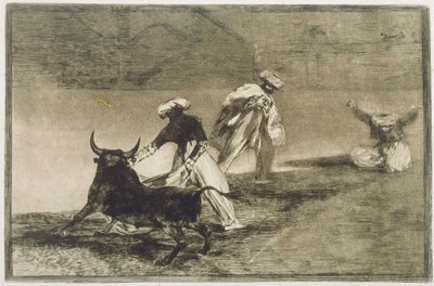 Ils jouent encore avec la cape - Francisco de Goya