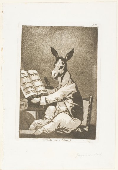 Et ainsi était son grand-père, planche 39 de Los Caprichos - Francisco Jose de Goya y Lucientes