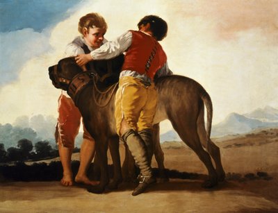 Garçons avec un mâtin, c.1786 - Francisco Jose de Goya y Lucientes